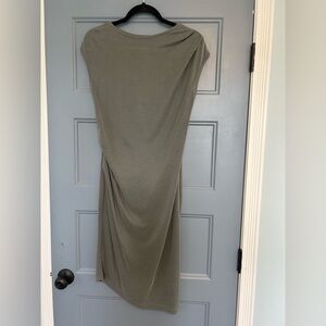 Topshop Sage Green Textured Dress